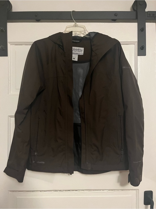 Columbia Jackets & Blazers - Columbia Titanium Brown Hooded Rain Jacket